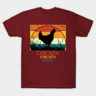 Cute Retro Chicken Design for Animal and Chicken Lover T-Shirt